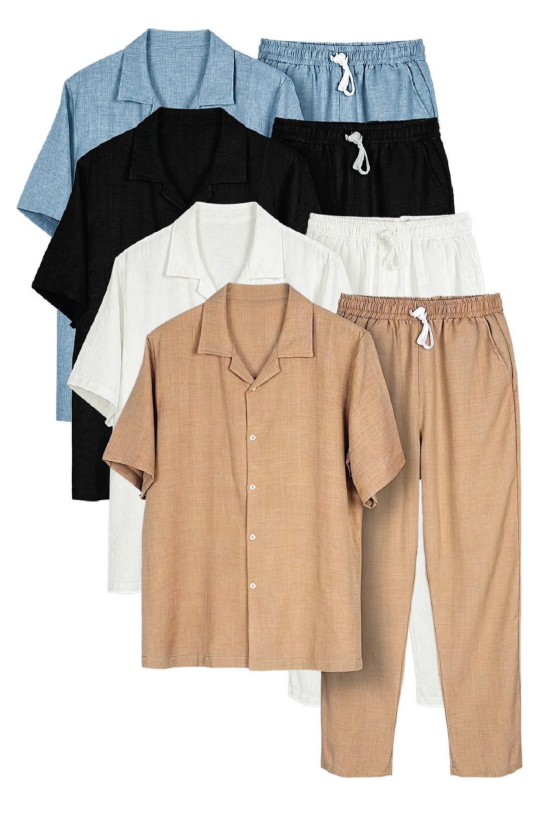 Ensemble Homme Lin Premium – Confort Été (Chemise + Pantalon)